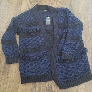 Lucky Brand Knit Fringe Sweater NWT
